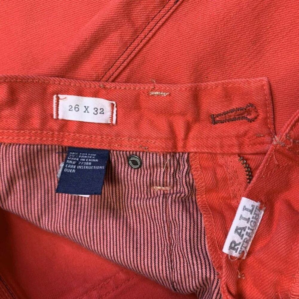 madewell Rail Straight Mid rise jeans Light wash rep pink Sz 26 cotton pockets - Picture 6 of 11